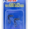 American Fishing Wire AFW FTV070B-A Size #1 70lb SS Ball Bearing Snap Swivels 2pc