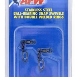 American Fishing Wire AFW FTV070B-A Size #1 70lb SS Ball Bearing Snap Swivels 2pc