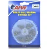 American Fishing Wire AFW TKB00006 Brass Ball Bearing Swivels Kit 57 Pieces