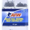 American Fishing Wire AFW TKB00007 Brass Ball Bearing Snap Swivels Kit 51 Pieces