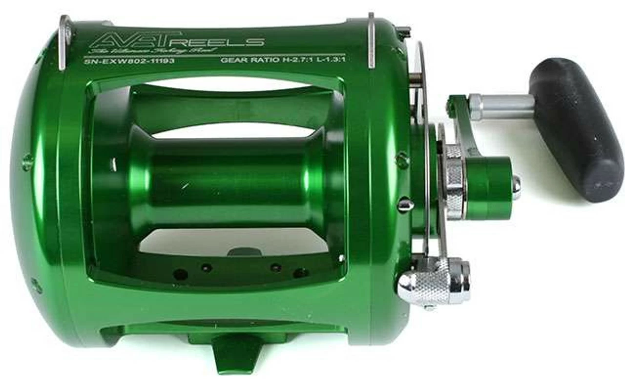 Avet Reels Avet EXW 80/2 Two-Speed Lever Drag Big Game Reel Green - Image 3