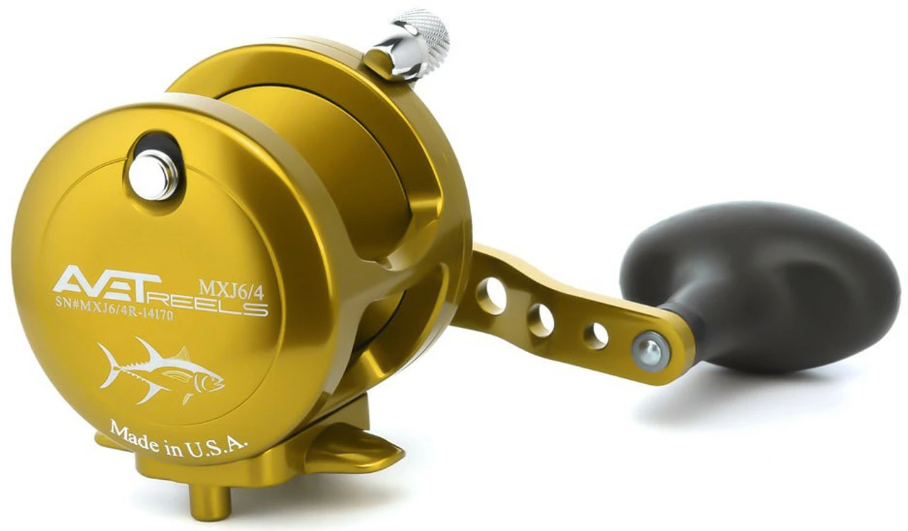 Avet Reels Avet MXJ 6/4 2-Speed Lever Drag Casting Reels Gold