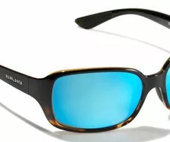 Bajio Balam Sunglasses - Black Tortoise Frame/Blue Plastic Lens