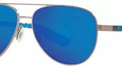 Costa Peli Sunglsses - Brushed Gunmetal Frame/Blue Mirror 580G Lens