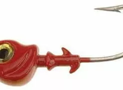 DOA C.A.L. Jig Heads 3/4oz 3 Pack 424 Red-Gold Eye