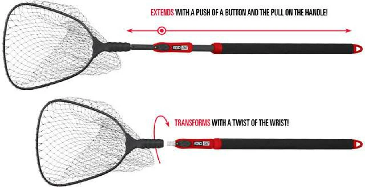 EGO S2 Slider 72010 Kayak Landing Net - Nylon Mesh - Image 2