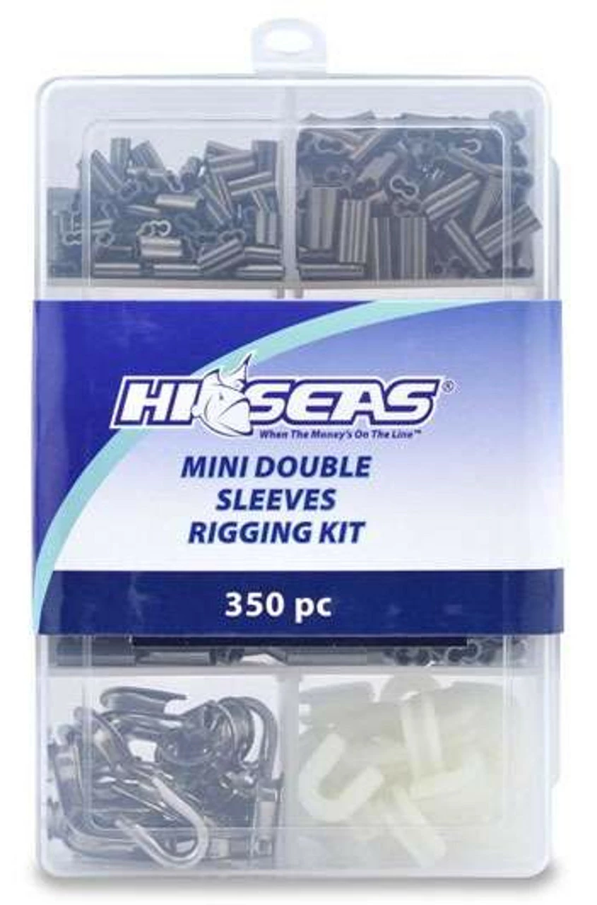 American Fishing Wire Hi-Seas TKB00002 Mini Double Sleeves Rigging Kit 350 Pieces