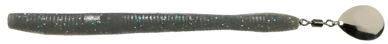 Hyperlastics Wormspin - 7.25in - Smoke Blue/Silver