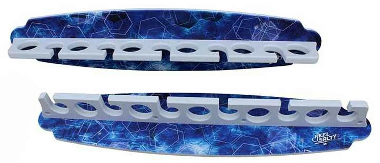 Reel Salty Waterproof 11 Fishing Rod Wall/Ceiling Rack - Deep Blue - Image 3