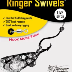 Turner Tackle Ringer Swivels LIVE Bait Swivels - 25pk