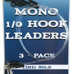 Tackle Crafters Mono J-Hook Leader 1/0 - 3 Pack
